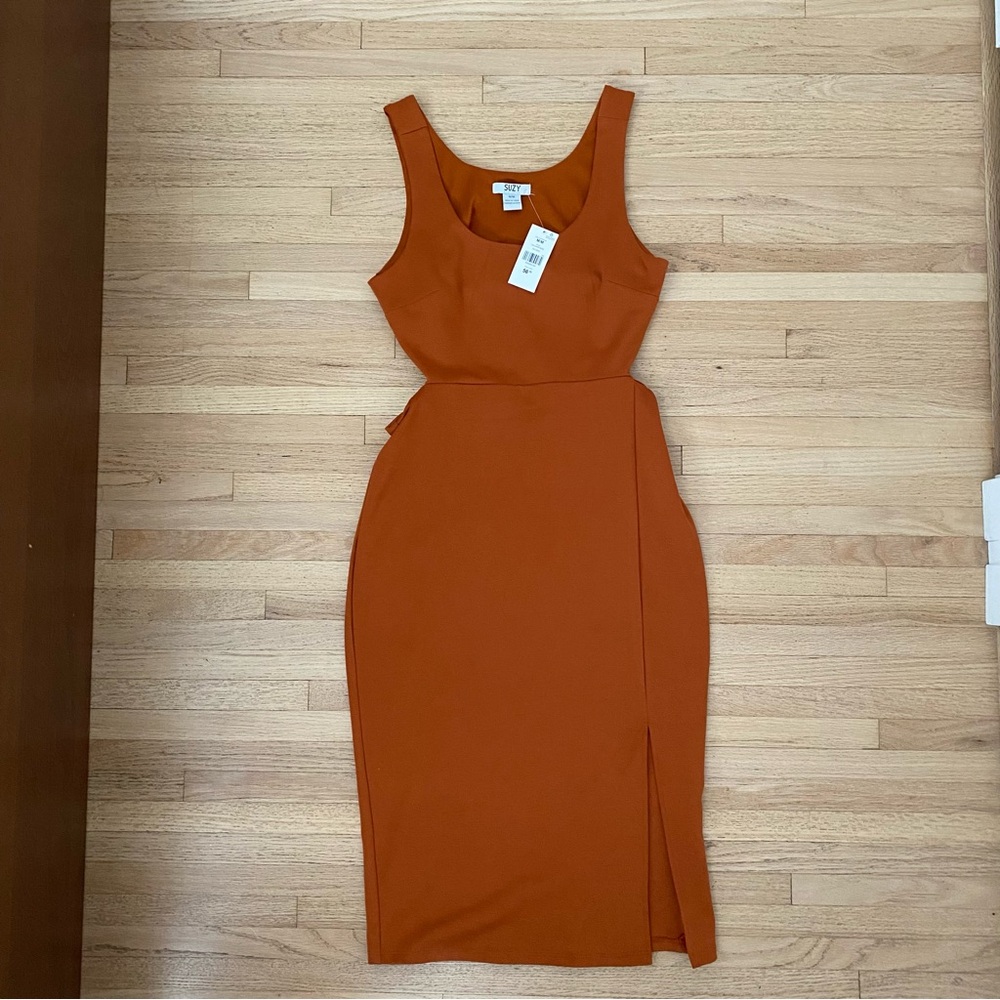 NWT Burnt Orange Backless Dress